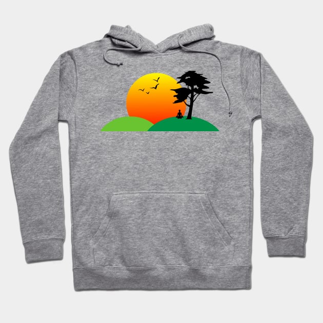 Sunset landscape Hoodie by SAMUEL FORMAS